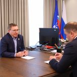 Виталий Хоценко представил Владимиру Якушеву планы по работе реготделения «Единой России» в Омской области