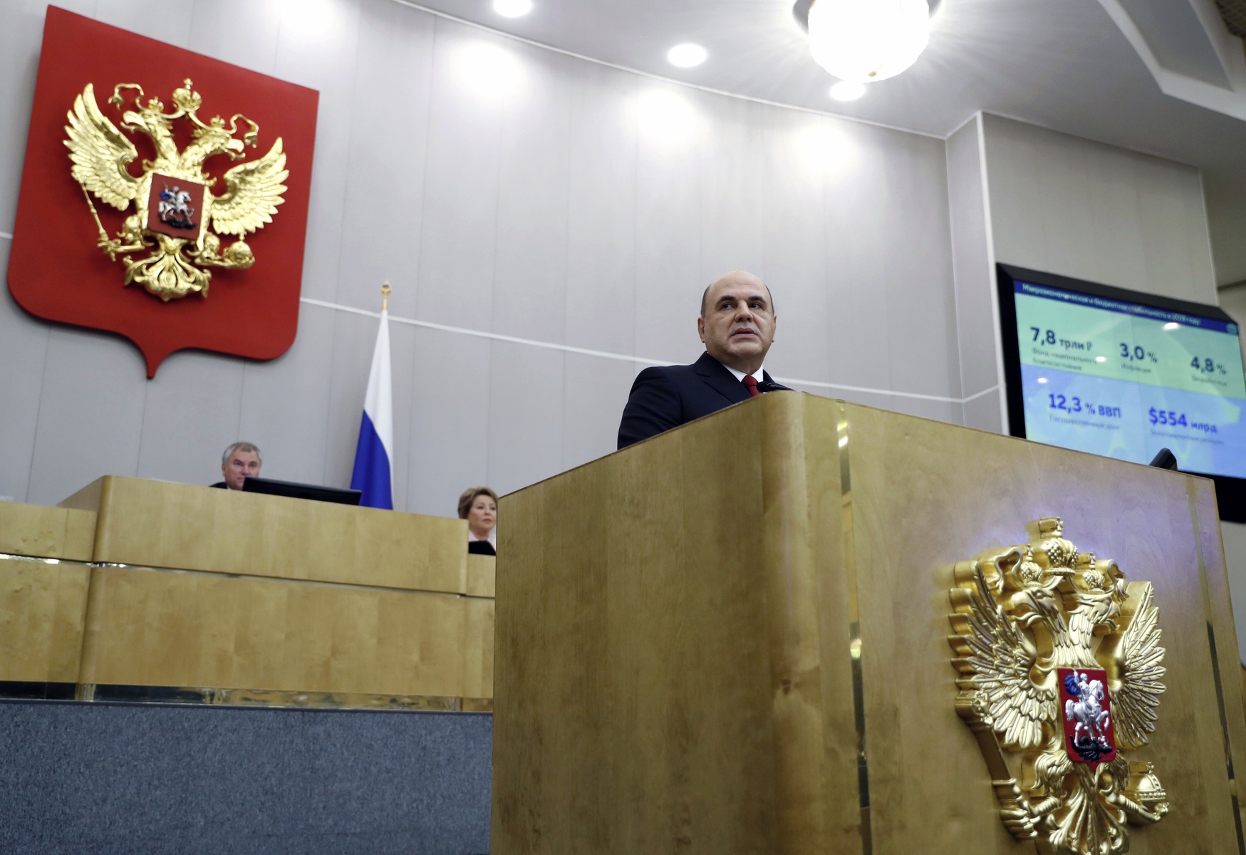  Отчет премьер-министра Михаила Мишустина о работе Правительства за 2019 год. Фото: Дмитрий Астахов/POOL/ТАСС