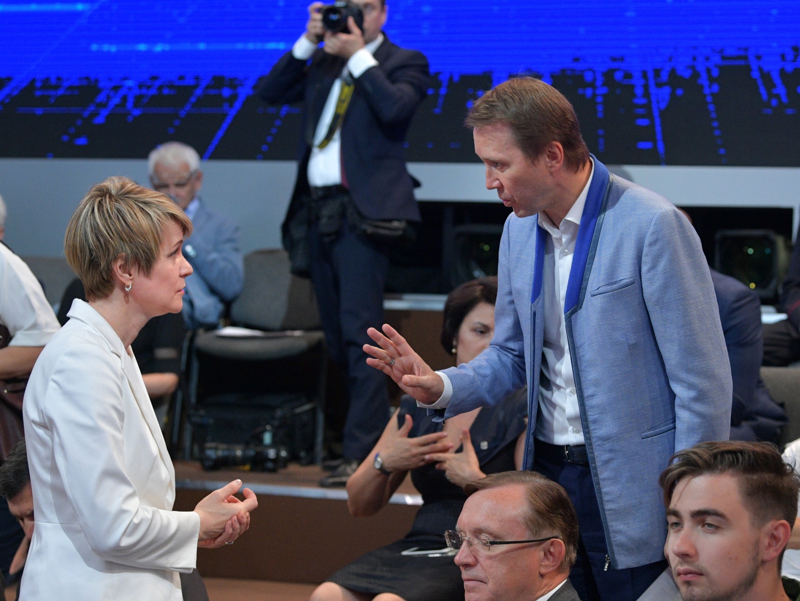    Ежегодная специальная программа «Прямая линия с Владимиром Путиным». Фото: Алексей Дружинин/РИА Новости